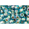 cc995 - Toho beads 6/0 gold lined rainbow aqua (10g)