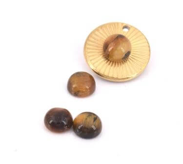 Round cabochon tiger Eyes 6mm (2)