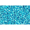 cc23b - Toho beads 15/0 silver lined dark aquamarine (5g)