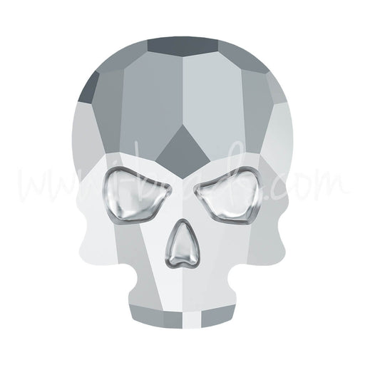 Buy Swarovski 2856 skull flat back crystal light chrome 18x14mm (1)