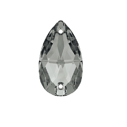 Swarovski 3230 Drop SewOn Crystal Silver night unFoiled 18x10,5mm (2)