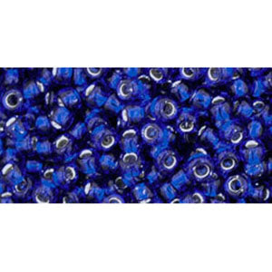 cc28 - Toho beads 8/0 silver lined cobalt (10g)