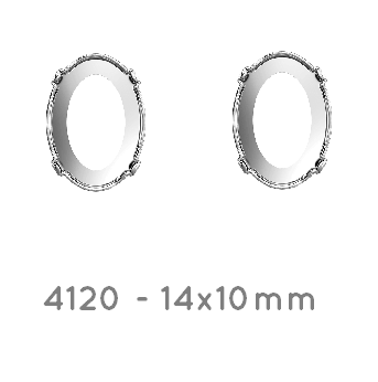 Buy Sew on setting for swarosvki 4120 14x10mm Rhodium (2)