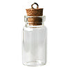 Glass bottle pendant with cork 31x12mm (1)