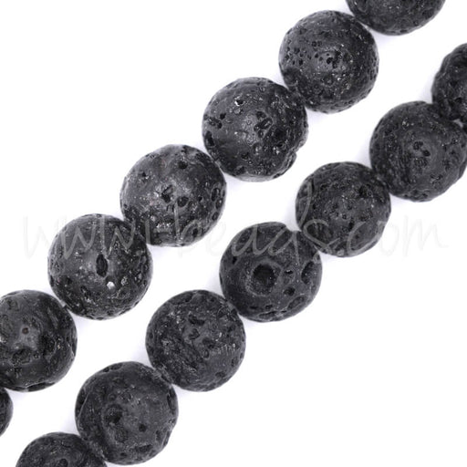 Lava stone round beads 10mm (1)