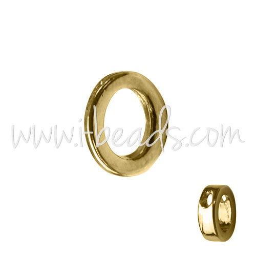 Letter bead number 0 gold plated 7x6mm (1)