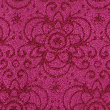 Ultra suede floral pattern fuschia 10x21.5cm (1)