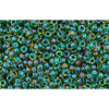 cc242 - Toho beads 15/0 inside colour luster jonquil/emerald lined (5g)