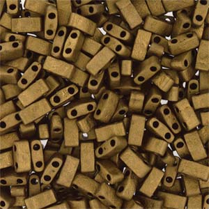 cc2006 -Miyuki HALF tila beads MAT MTLC dark Bronze 2.5mm (35 beads)