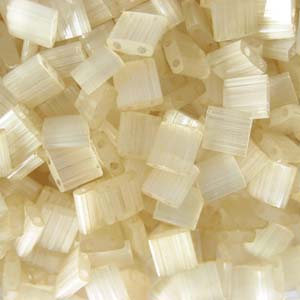 Buy Cc2592 - Miyuki tila beads ivory mist 5mm (25 beads)