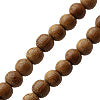 Wooden robles round beads strand 8mm (1)