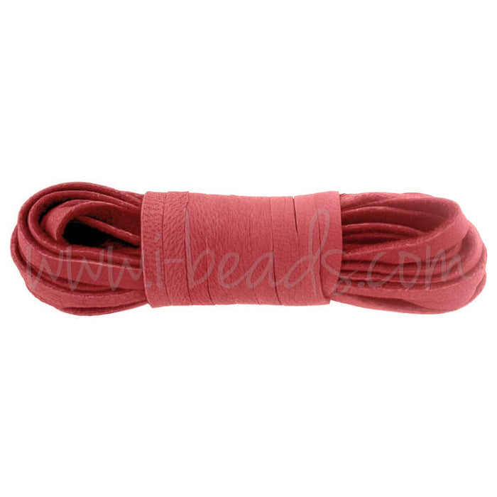 Deer hide leather cord 3mm rose (3.6m)