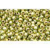 cc991 - Toho beads 11/0 gold lined peridot (10g)
