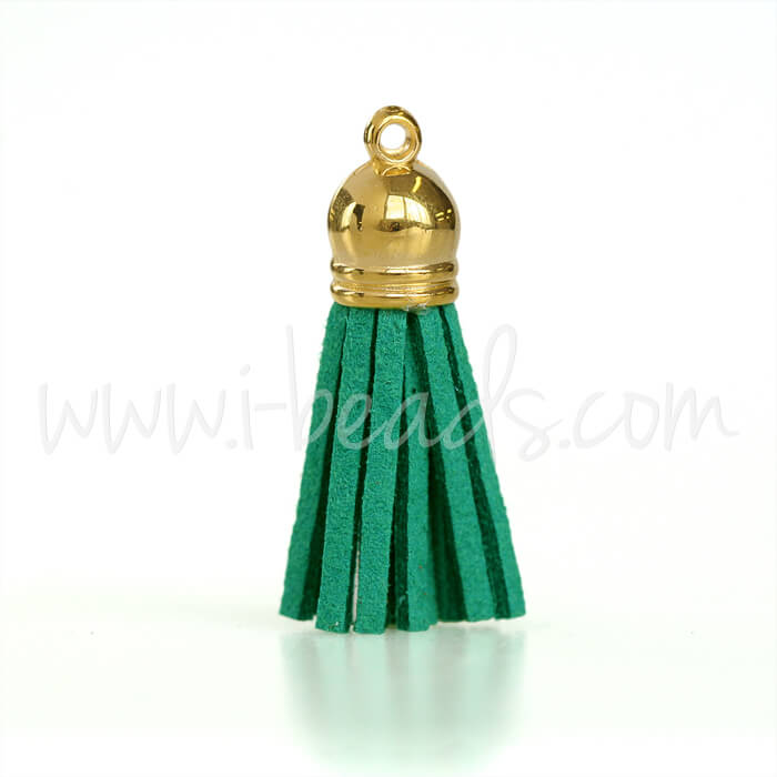 Suede tassel green 36mm (1)