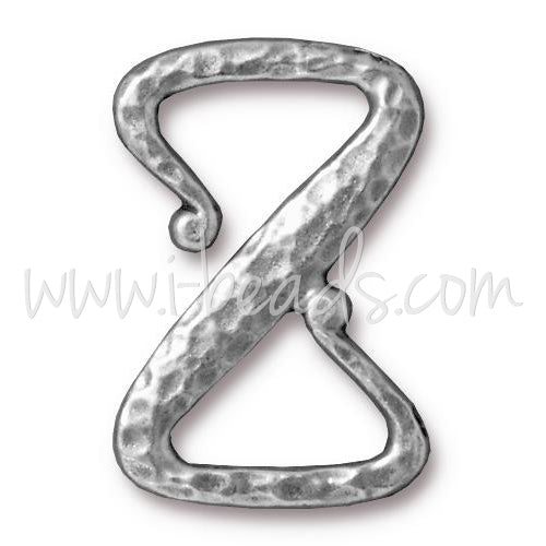 Z hook clasp silver plated 27x18mm (1)