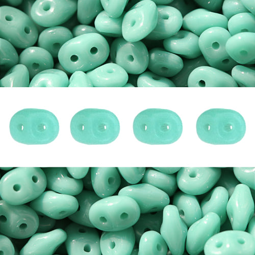 Super Duo beads 2.5x5mm Turquoise (10g)