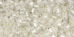 cc21 - Toho hexagon beads 2.2mm silver lined crystal (10g)