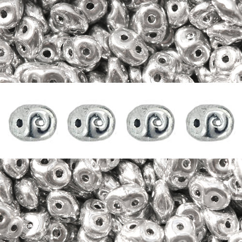 Super Duo beads 2.5x5mm silver (10g)