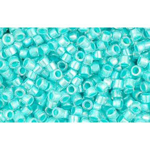 cc793 - Toho Treasure beads 11/0 rainbow crystal/pale turquoise lined (5g)