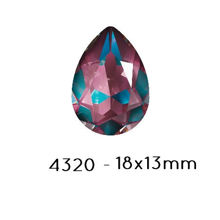 Buy Swarovski 4320 Fancy Stone PEAR- BURGUNDY DELITE-18x13mm (1)