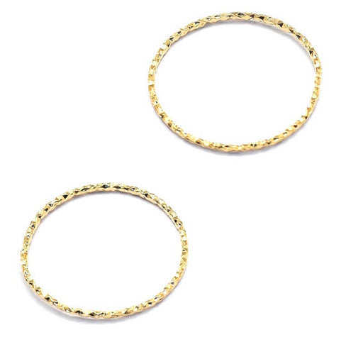 Closed ring link 18mm Sparkle Gold plated High quality int diam:16mm (2)
