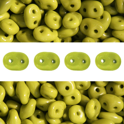Super Duo beads 2.5x5mm Opaque Olive (10g)