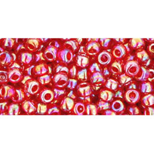 cc165c - Toho beads 8/0 transparent rainbow ruby (10g)