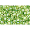 cc164 - Toho beads 8/0 transparent rainbow lime green (10g)