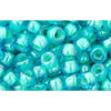 cc954 - Toho beads 6/0 inside colour aqua/light jonquil lined (10g)