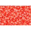 cc964 - Toho beads 11/0 crystal/ dark coral lined (10g)