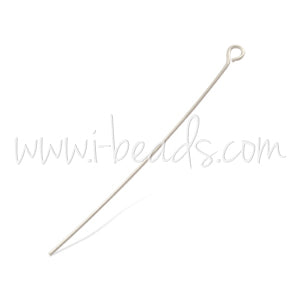 Stainless Steel eyePins, steel color-40mmx0.6 (10)