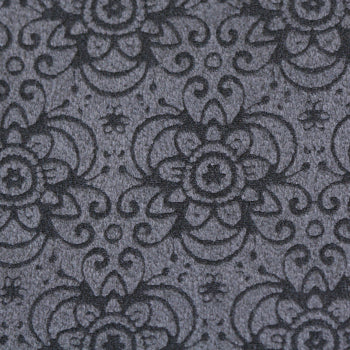 Ultra suede floral pattern Executive Grey 10x21.5cm (1)