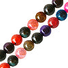 Multicolour fire agate round beads 4mm strand (1)