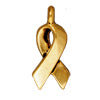 Awareness ribbon charm metal antique gold plated 17mm (1)