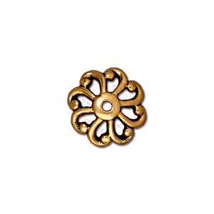 open scalloped bead cap gold plated 12mm (1)