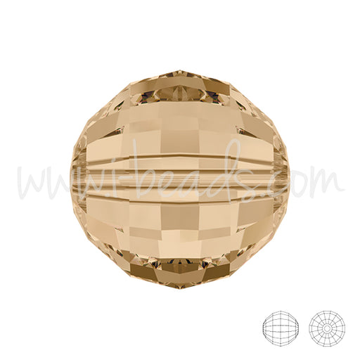 Buy 5005 Swarovski chessboard bead crystal golden shadow 12mm (1)