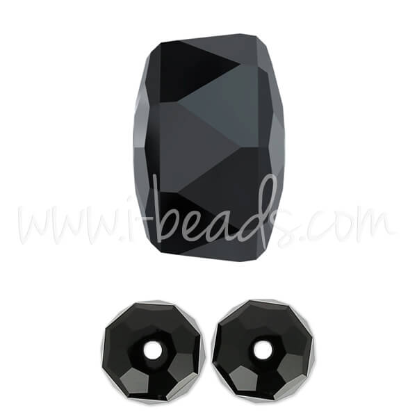 Swarovski 5045 rondelle bead jet 6mm (6)