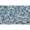 cc773 - Toho beads 11/0 rainbow crystal/montana blue (10g)