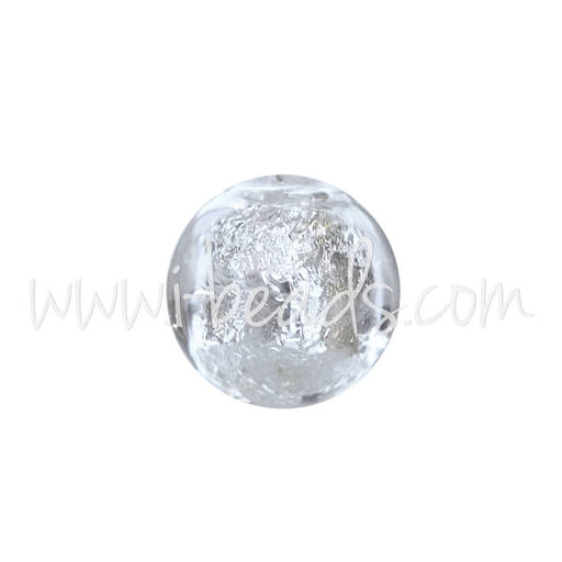 Buy Murano bead round crystal and silver 6mm (1)