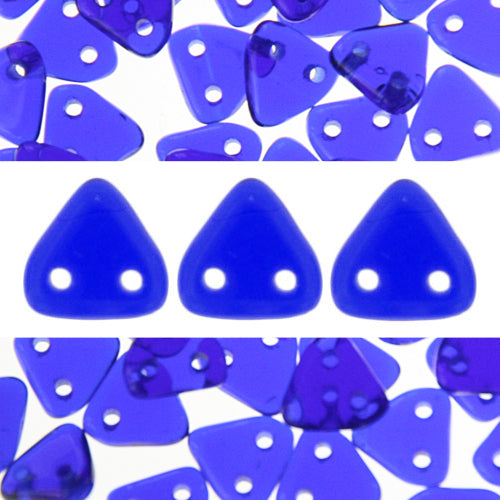 Buy 2 holes CzechMates triangle cobalt 6mm (10g)