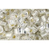 cc21 - Toho cube beads 3mm silver lined crystal (10g)