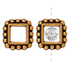 Square bead frame metal antique gold plated for 6mm beads 11mm (1)
