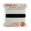 Bead cord natural silk black 0.35mm (1)