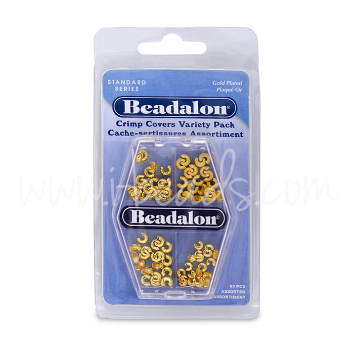 Beadalon crimp cover assortment metal gold plated 80 pcs (1)