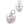 Beads wholesaler Charm, pendant platinum plated heart with zircon 7,5mm (1)
