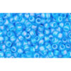 cc163bf - Toho beads 11/0 transparent rainbow frosted dark aquamarine (10g)