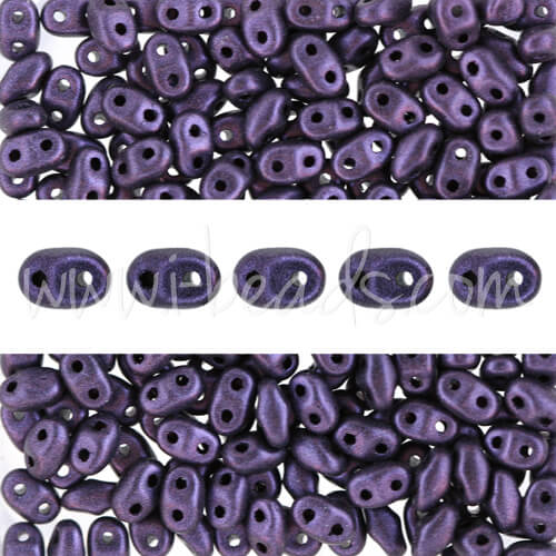 MiniDuo beads 2.5x4mm metallic suede purple (10g)