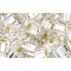 Buy cc21 - Toho cube beads 4mm silver lined crystal (10g)