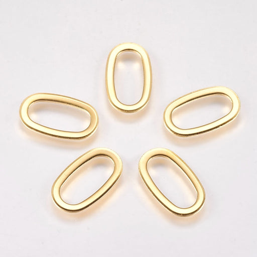 Buy Stainless Steel Oval rings - link connector, Golden-20x12mm (4)