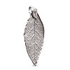 Real elm leaf pendant platinum 50mm (1)